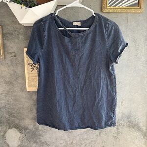 T.La Navy Short Sleeve Tee